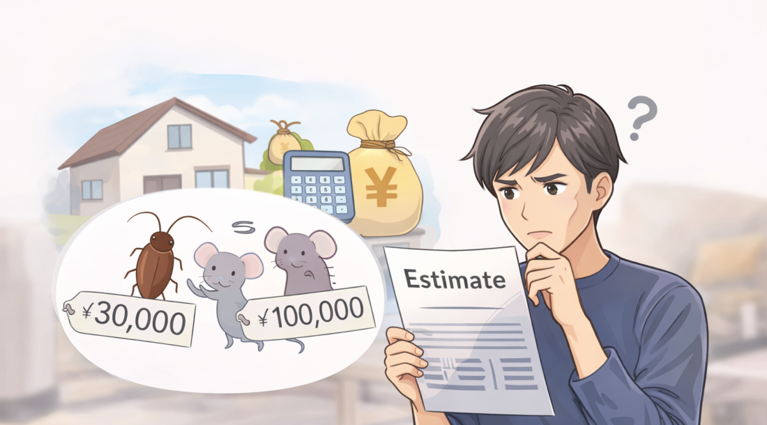 コストの見積もりと害虫の心配